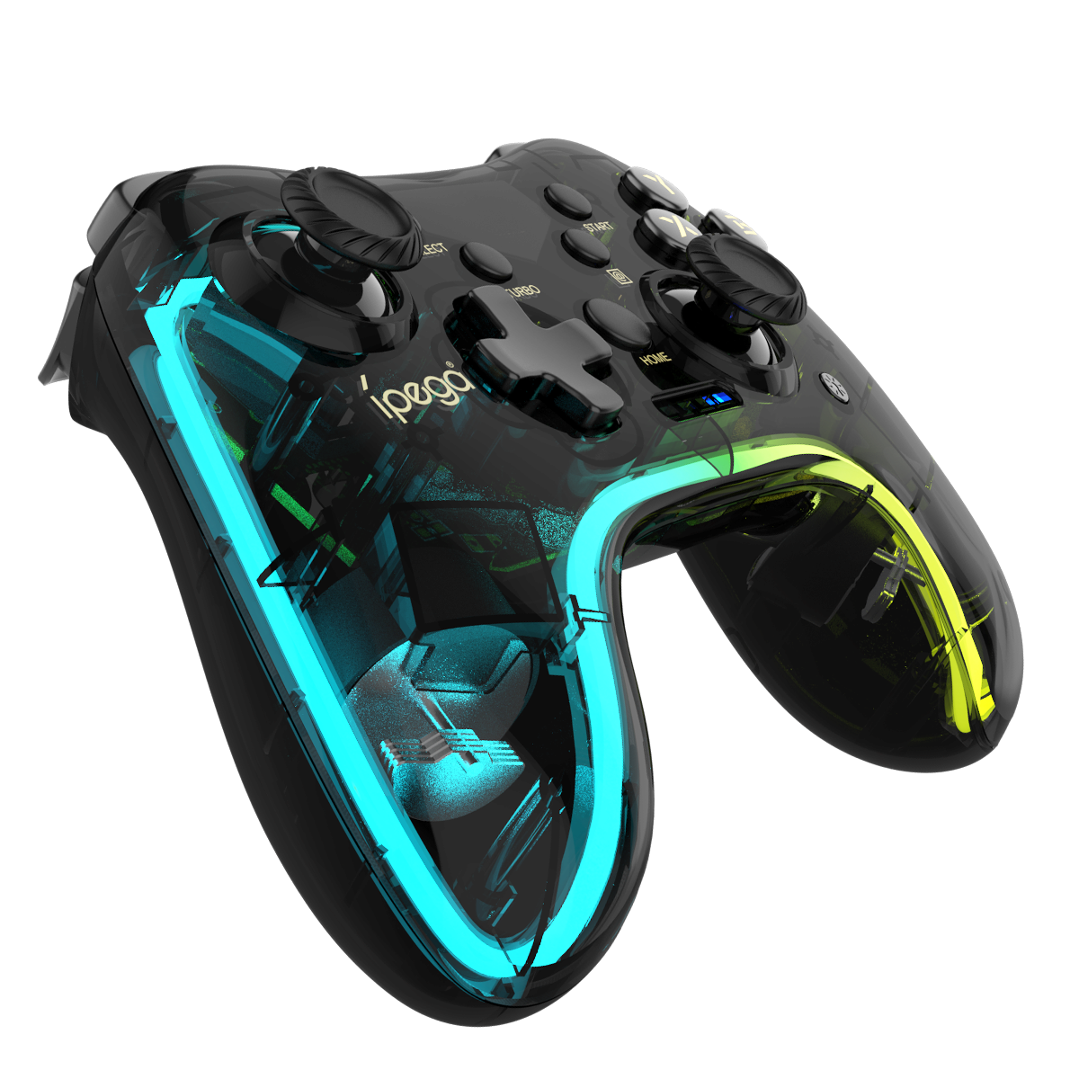 iPega Bluetooth Game Controller RGB Colorful Transparency Gamepad for IOS/Android/PC/NS Host/P4/P3 - Black Diamond iPega Bluetooth Game Controller RGB Colorful Transparency Gamepad for IOS/Android/PC/NS Host/P4/P3 - Black Diamond